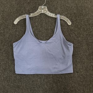 Lululemon Align Tank Top Women's 14 Blue Cropped Scoop Neck Stretch